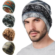Winter Warm Beanies Cycling Cap Fleece Windproof  Ear Protection Ski Skull Caps