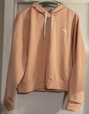 Puma Women Lightweight Cropped Sport Hoodie Pullover Large