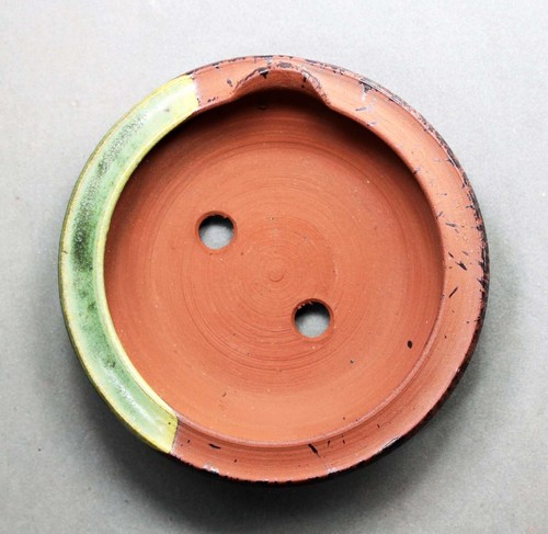 Tokoname Round Bonsai Pot by Eimei (Yozan kiln), #41T47 : D125*H35mm - Picture 6 of 8