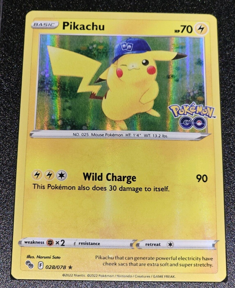 SGC 10 GEM MINT Pokémon TCG Pikachu Pokemon GO 028/078 Holo Holo