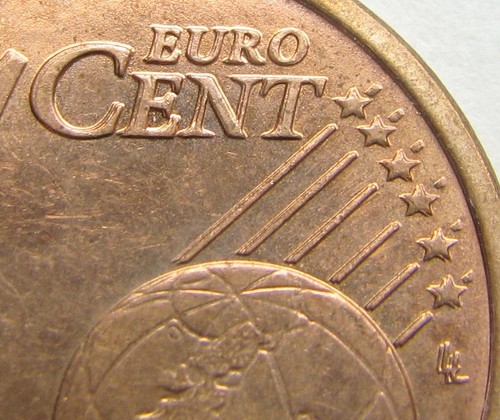 Germany 5 Euro Cent ~ 2004 J Doubled Die ~ MONSTER Doubled Die ~ UNC RED Brown - Picture 5 of 6