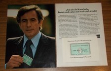Seltene Werbung AMERICAN EXPRESS Mich kostet vieles nur ein L&auml;cheln 1977