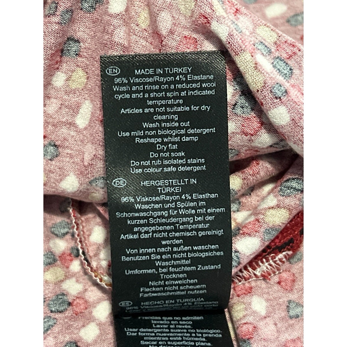 Hobbs London Hatty Jersey Dress Women's 10 Red Multi Long