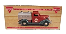 Limited Edition Die Cast Liberty Classic 1937 Conoco Chevy Tanker Coin Bank