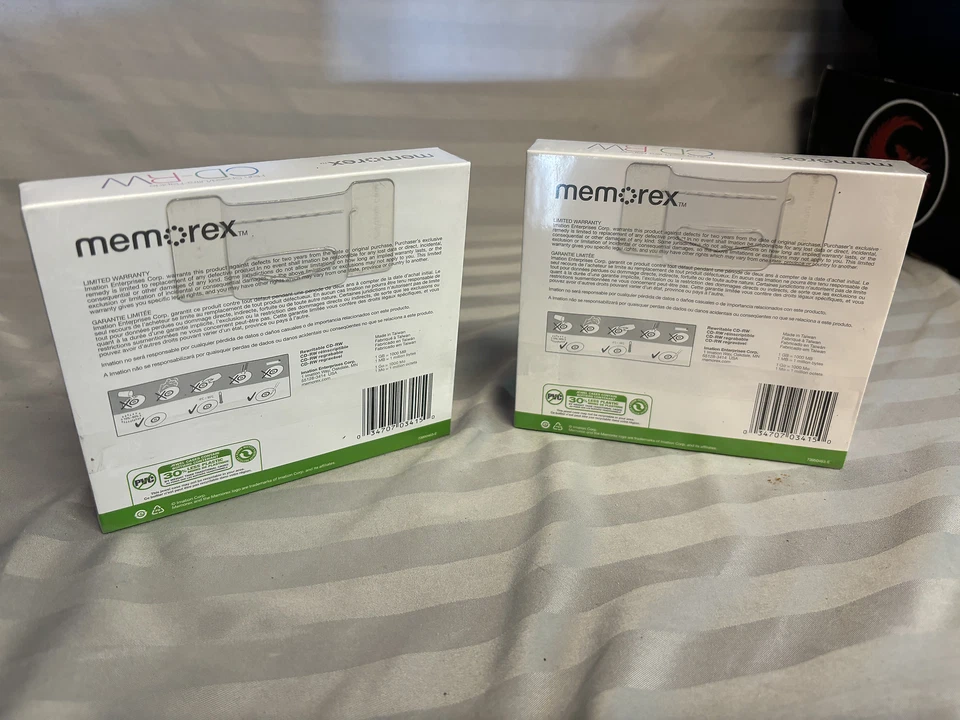 2-Memorex 5 Pack High Speed 12x CD-RW Media 700MB 80min Discs In Slim Cases - Image 2 of 2