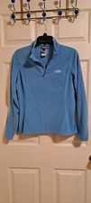 The North Face Women  s 1/4 Zip Pullover Jacket Blue EC Free Shipping