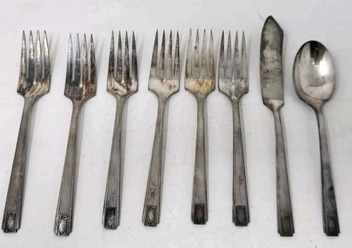 Lot of 8 Oneida Community Noblesse Silver Plate Flatware - Picture 4 of 4