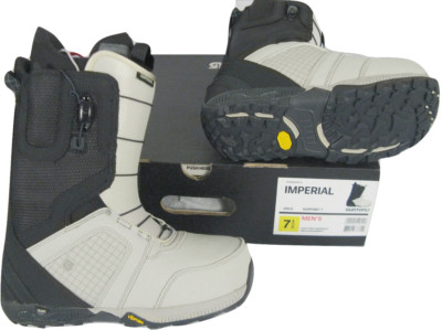 NEW $300 Burton Imperial Mens Snowboard Boots! 7 Light Gray
