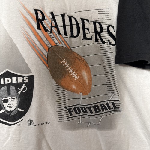 Vintage 1994 GTS Los Angeles Raiders NFL calcio medio/grande punto singolo - Foto 2 di 7