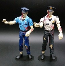 Zombie Cop SET BLANCO Y AZUL Resident Evil lote x2 Biohazard PALISADES figuras de juguete