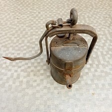 Antik Bergbau Karbit Grubenlampe 22x9cm Dekoration oxidiert Technik Dekoration