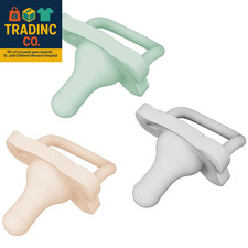 Happypaci 100 Silicone Pacifier 0-6M, BPA Free, Cool Gray, Green, Ecru 3-Pack