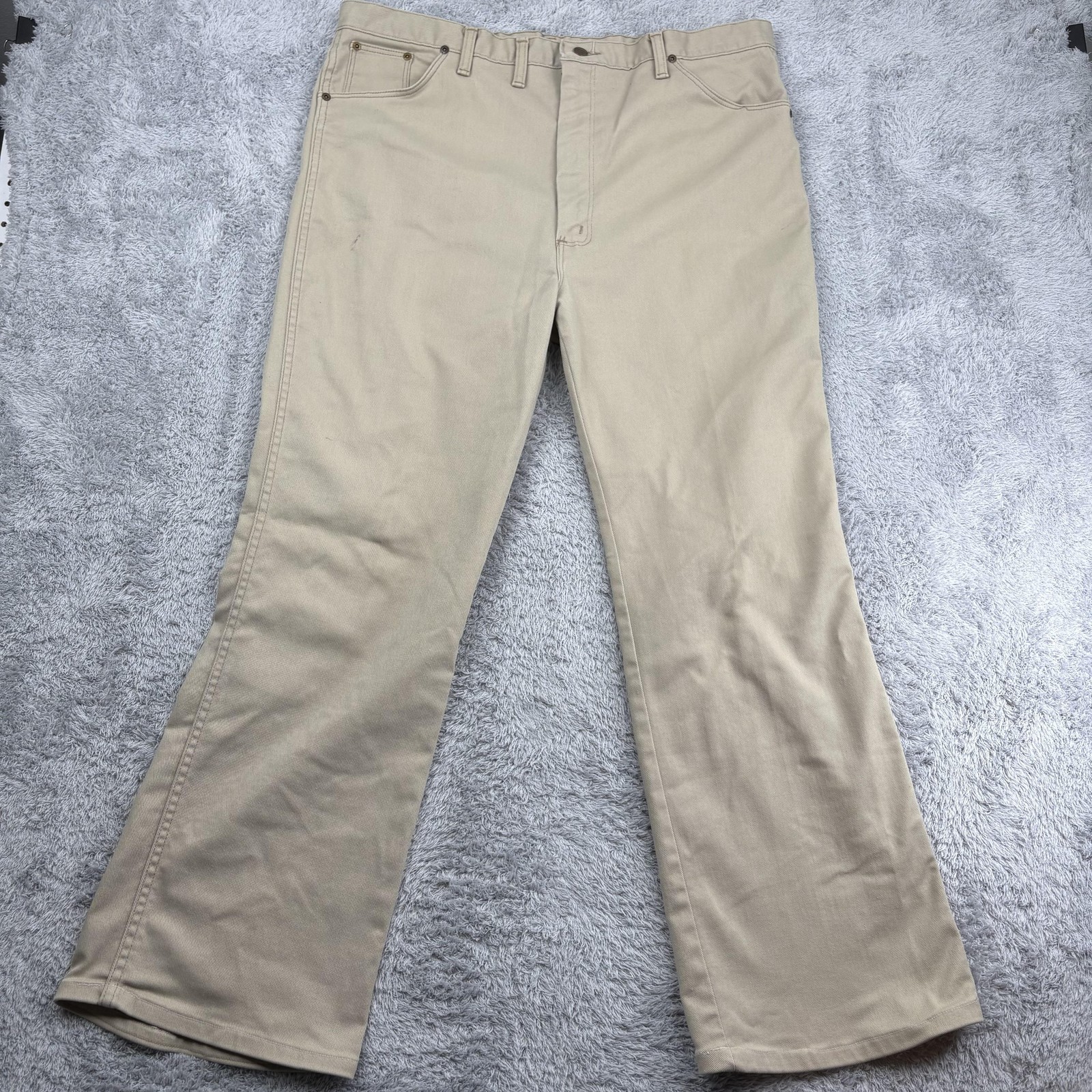 S 42x30 Khaki Beige Five Pocket Classic Fit Made Usa