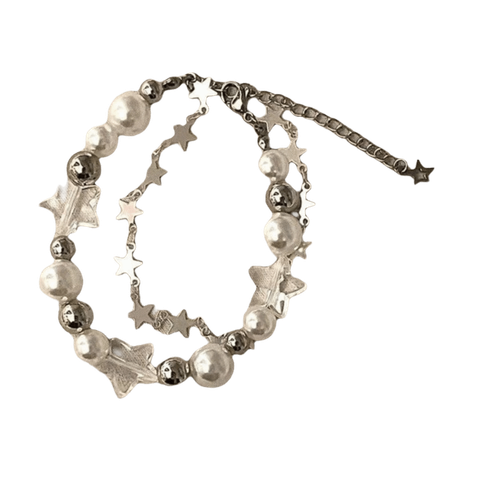 Vintage Double Layer Chain Bracelet Double Layer Star Bracelets For Women