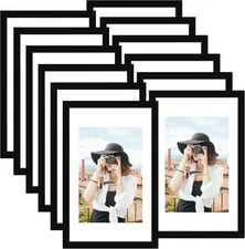 11x17 Picture Frame Set of 12 Display 8x12 with Mat or 11x17 Without Mat Photo