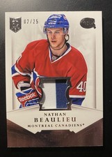2013-14 Panini Dominion Authentic Material Jersey /25 Nathan Beaulieu Rookie RC
