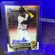 Johan De Los Santos 1st Bowman Auto 2025 Bowman Chrome Pirates #CPA-JDLS