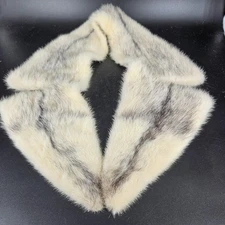 Vintage Real Fur Collar Womens Medium Detachable Scarf Stole Wrap 50s 60s