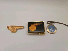 Pan Am Stewardess Wings LG Balfour GF & BELT BUCKLE PAA & 1958 INAUGURAL PIECE