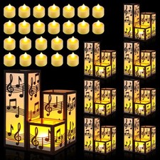Centros de mesa de música de 24 piezas para cajas de linterna de papel de notas de 3 tamaños...