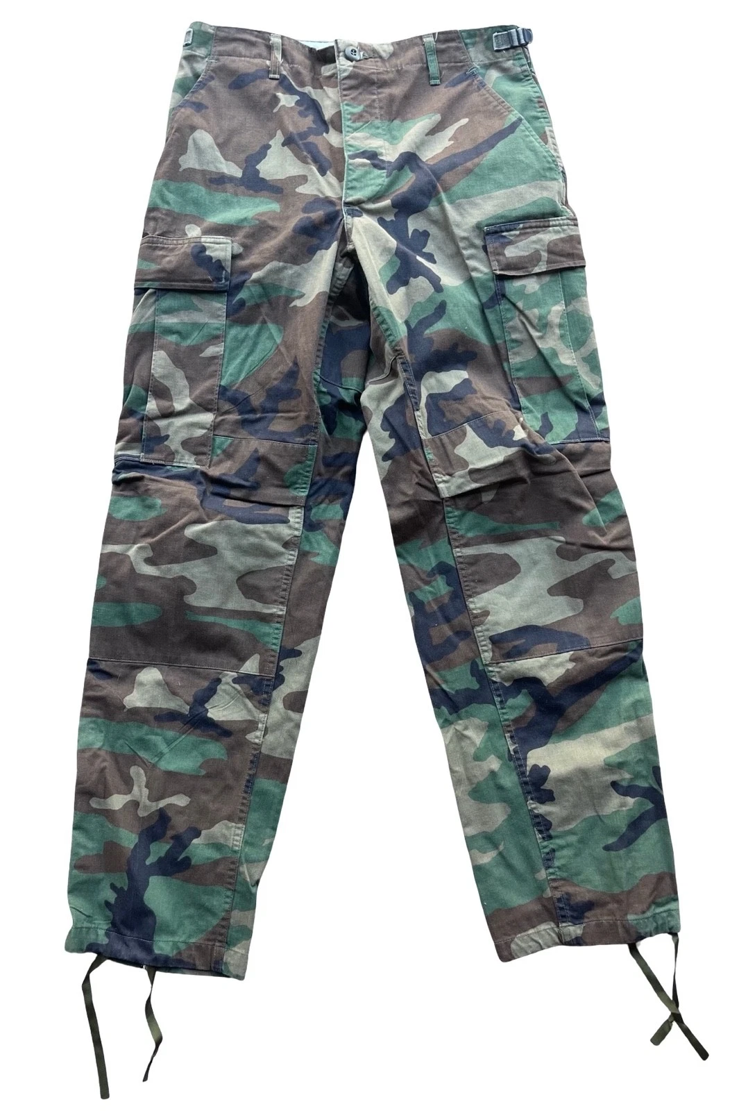 US Military Woodland Camo Cargo Pants Small Regular Ripstop BDU Trousers Mens