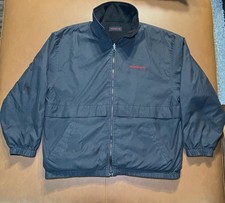 Retro Porsche Racing Men's Full Zip Reversible Fleece Embroidered Logo Black M