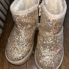 Cat And Jack Glitter Sparkle Boots Size 6 Toddler Girls Shoes
