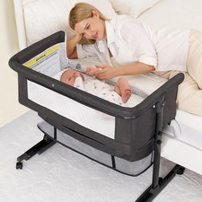 Baby Bassinet, 3 in 1 Bedside Bassinets for Baby, Bassinet Bedside Sleeper wi...