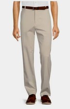 NEW Roundtree Yorke Travel Smart Core Comfort Flat Front Classic Pant 58x32