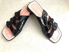 Donald J. Pliner Italian Croc Leather Sandals Luxe Craftsmanship, Size 6