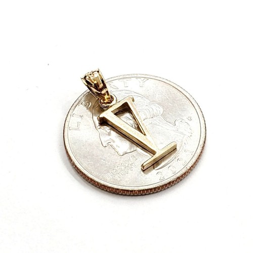 New 14KT Yellow Gold Solid Roman number 5 Pendant charm gift Fine Jewelry 0.9g - Picture 7 of 12
