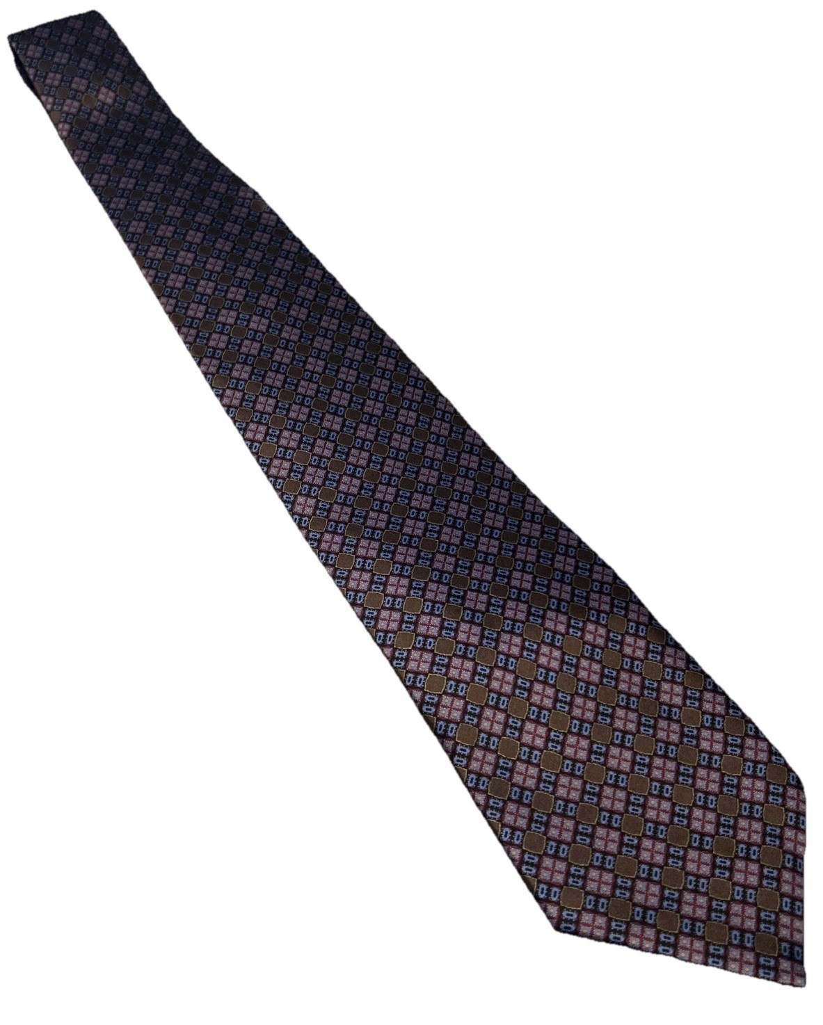 Stefano Ricci Pure Silk Purple Tie Geometric Pattern Made in Italy image 6
