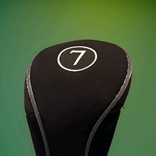 MAJEK 7 Wood Neoprene Head Cover Black White Silver Course Experienced Free Ship