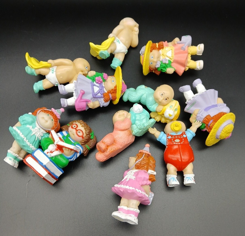 LOT Vintage 1984 Cabbage Patch Kid Dolls Plastic Figurines Made in Hongkong