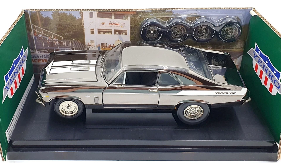 Ertl 1/18 Scale Diecast 29412PB - 1969 Yenko Nova 427 Street/Strip - Chrome - Image 4 of 4