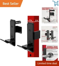 Power Rack J-Hooks Pair Alloy Steel Heavy Duty Fitness Barbell Holders