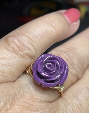 Purple rose gold wire ring size 8 Price Reduced 