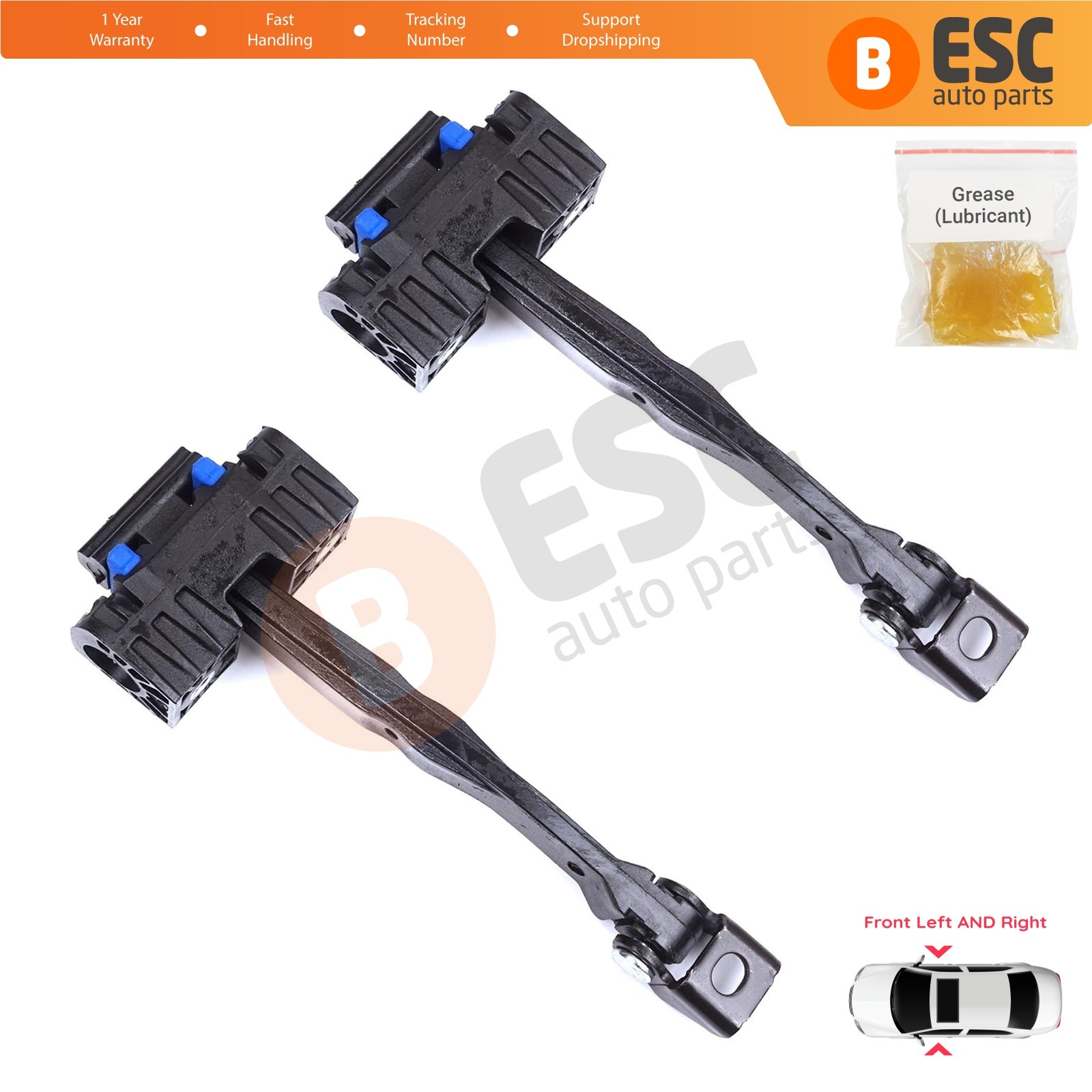 2X Front Door Hinge Stop Assy Limiter for VW Golf Sportsvan AM1 AN1 2014-2020