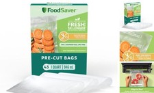 Quart Pre-Cut Vacuum Seal Bags, Easy Use Vacuum Storage Bags, Align Clear 43ct