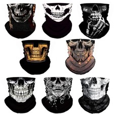 8 Pack Neck Gaiter Skull Motorcycle Face Mask for Men Women Face Cover Mask H...