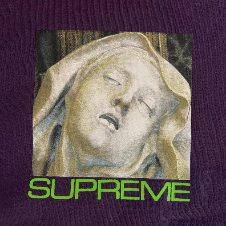 Sudadera con Capucha Supreme New York Éxtasis Polvorienta Púrpura Grande Foto 4 de 4