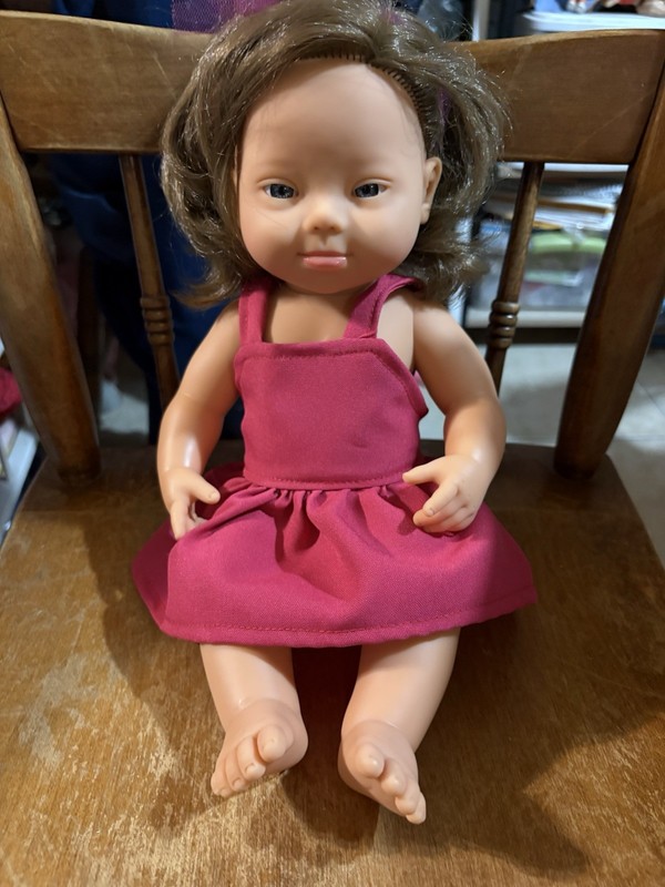Miniland My Friends And Me Baby Doll Caucasian Doll with Down Syndrome 15 Inch