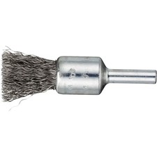 10x LUKAS Pinsel-Drahtb&uuml;rste BPVW Edelstahl 17x25 mm Geradschleifer gewellt