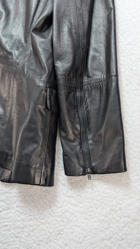 Chaqueta de Cuero Inglesa Sucia Juicy Couture De Colección Para Hombre Grande Negra Estilo Blazer Foto 3 de 4