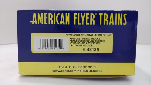 American Flyer 6-48135 S NYC Alco B Unit Diesel Locomotive #4302 w/RailSounds - Picture 11 of 11