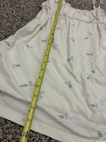 VTG Victoria's Secret Country Babydoll Nightgown Medium Yellow Mini Floral - Picture 2 of 7