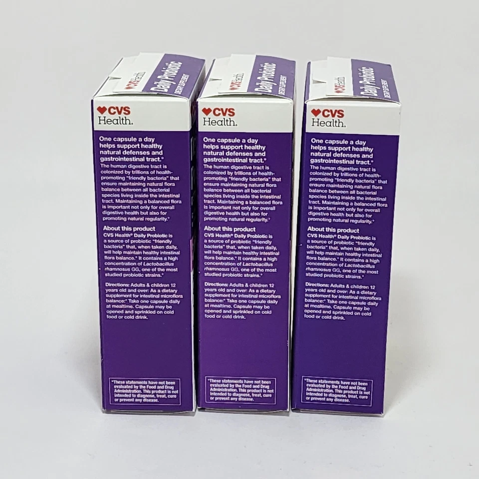 Probióticos Probióticos Diarios 24 Mil Millones de UFC 4 Cepas 30 Cápsulas - Lote de 3 cajas Foto 2 de 4