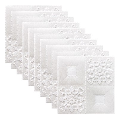 3D Self-Adhesive Tile Stone Brick Wall Sticker Soft Foam Panels Home Decor X10