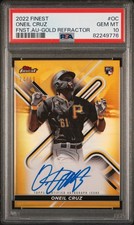 2022 TOPPS FINEST FINEST AUTOS GOLD REFRACTOR #OC ONEIL CRUZ 24/50 PSA 10 AUTO
