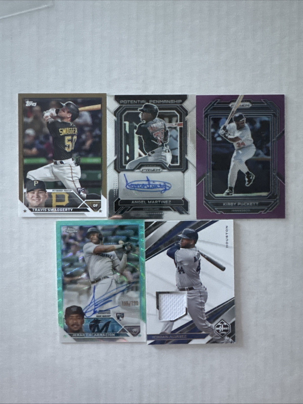 Panini and Topps 5 Card Baseball Card Lot Rookies/Auto/Patch/Numbered
